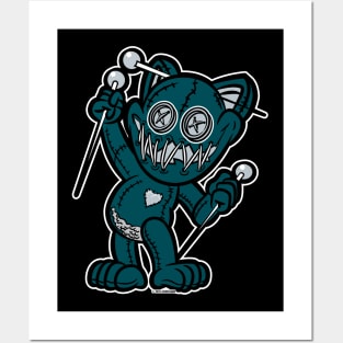 Happy VooDoo Kitty Cat Doll Philadelphia Colors Posters and Art